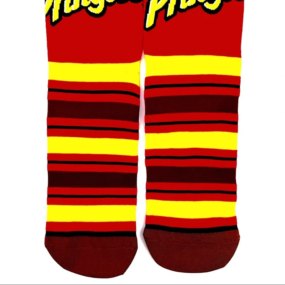 Odd Sox Pringles Original Chips Crew Socks Mens Womens  Logo Red Yellow Fun Gift